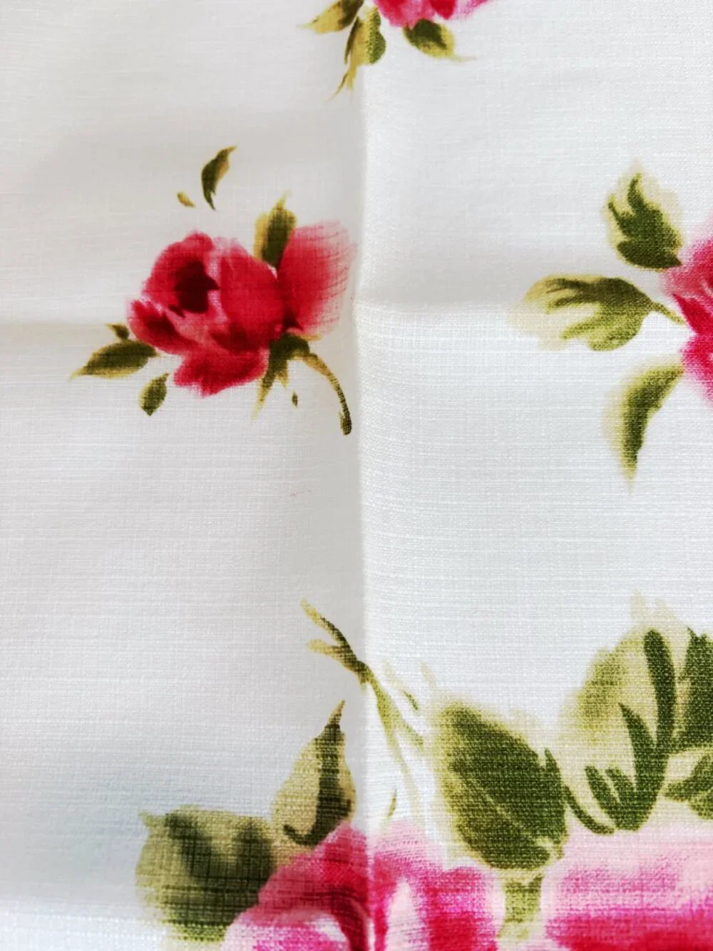 Renoma Vintage Cotton Floral Scarf Pink Roses Handkerchief 17